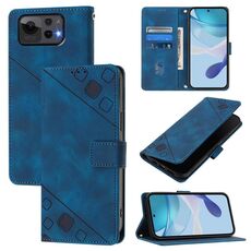 Per Asus Zenfone 12 Ultra Custodia in pelle goffrata Skin Feel (blu)
