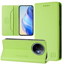 Per vivo Y39 5G Global RC01 Custodia per telefono in pelle RFID con ventosa magnetica a doppia piega (verde erba)