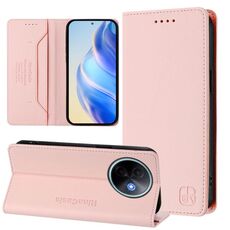 Per vivo Y39 5G Global RC01 Custodia per telefono in pelle RFID con ventosa magnetica a doppia piega (rosa)