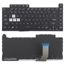 Tastiera per laptop retroilluminata a 16 pin colorata versione USA per Asus ROG Strix Scar G512 G512LV G512LW G512LI (tasti trasparenti)