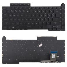 Tastiera per laptop retroilluminata RGB versione USA per Asus Rog Strix G15 G513 G513RC G513RM G513RW G513QR G513QE G513IM G513IE G513IC (nero)