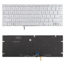 Tastiera per laptop retroilluminata versione USA per Asus UX431 X431 V431 K431 S431 X431FAC UX431U UX431F U4500F (argento)