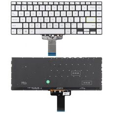Tastiera per laptop retroilluminata versione USA per Asus VivoBook S14 X421 X421DA X421UA X421EP X421EQ X421JQ X421FP X421FF X421FL (argento)