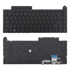 Tastiera per laptop retroilluminata RGB versione USA per Asus ROG Strix G16 G614 G614JU G634 G634JY 2023 (nera)