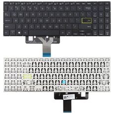 Tastiera per laptop versione USA per Asus VivoBook X521 V5100E X521FL S5600F S533F 2020 (nero)