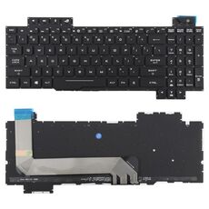 Tastiera per laptop retroilluminata versione USA per Asus FX63 FX63V FX503VM FX503VD ZX63VE FZ63V GL503VS (bianca)