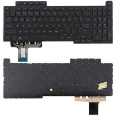 Tastiera per laptop retroilluminata RGB versione USA per Asus ROG Stirx G17 G713 G713Q G713QE G713QY G713QR G713RX G713RS G713RC G713IR G713IH (nero)