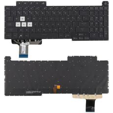 Tastiera per laptop retroilluminata colorata da 16 pin versione USA per Asus ROG Stirx G17 G713 G713Q G713QE G713QY G713QR G713RX G713RS G713RC G713IR G713IH (nero)