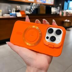 Per iPhone 15 Pro Lens Frame Holder Blade MagSafe Custodia per telefono (arancione)