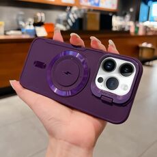 Per iPhone 14 Pro Max Lens Frame Holder Blade MagSafe Custodia per telefono (viola scuro)