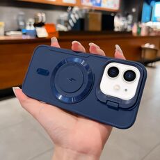 Per iPhone 11 Lens Frame Holder Blade MagSafe Custodia per telefono (blu scuro)