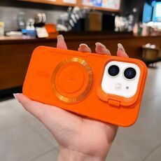 Per iPhone 11 Lens Frame Holder Blade MagSafe Custodia per telefono (arancione)