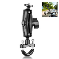 PULUZ Supporto per base con bullone a U a montaggio fisso per manubrio per moto per GoPro e altre action cam (nero)