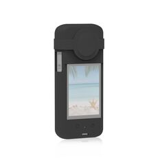 Per Insta360 X3 PULUZ Custodia protettiva in silicone con copriobiettivo (nero)