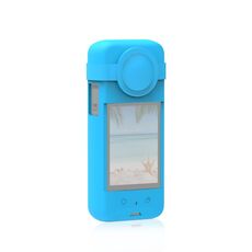 Per Insta360 X3 PULUZ Custodia protettiva in silicone con copriobiettivo (blu)