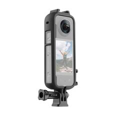 Per Insta360 X3 PULUZ Cold Shoe PC Cornice protettiva in plastica con supporto adattatore e vite (nero)