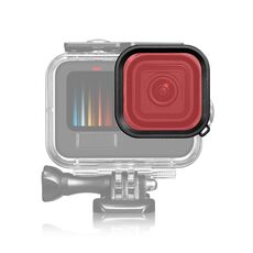 Per GoPro HERO12 Nero /11 Nero /10 Nero /9 Nero PULUZ Custodia quadrata Filtro per lenti colorate per immersione (Rosa)