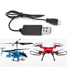 Cavo di ricarica USB 3,7 V 350 mAh spina aria-aria senza protezione per drone (nero)