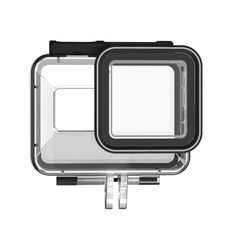 TELESIN per GoPro HERO8 Nero 50m Custodia protettiva impermeabile Custodia subacquea Accessori per fotocamera sportiva (trasparente)