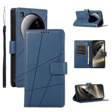 Per Xiaomi 15 Ultra PU Custodia per telefono in vera pelle con trama in rilievo (blu)