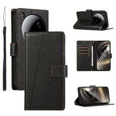 Per Xiaomi 15 Ultra PU Custodia per telefono in vera pelle con trama in rilievo (nero)