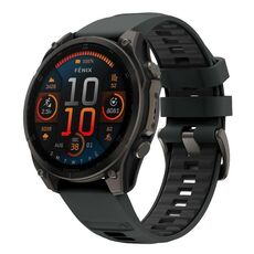 Per Garmin 26mm Kalebol Cinturino in silicone bicolore (nero carbone)