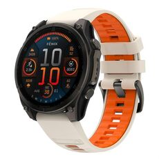 Per cinturino in silicone bicolore Garmin Kalebol da 26 mm (arancione Starlight)
