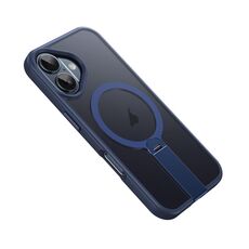 Per iPhone 16 Plus Supporto Rotante Magnetico MagSafe Custodia per Telefono (Blu)