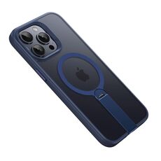 Per iPhone 15 Pro Supporto Rotante Magnetico MagSafe Custodia per Telefono (Blu)