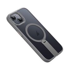 Per iPhone 15 Plus Supporto Rotante Magnetico MagSafe Custodia per Telefono (Grigio)