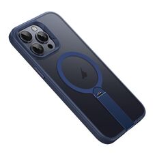 Per iPhone 14 Pro Max Supporto Rotante Magnetico MagSafe Custodia per Telefono (Blu)