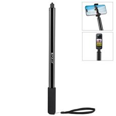 PULUZ Monopiede per selfie in metallo da 2 m per Insta360 One RS / X2 / X3 / X4 (Nero)