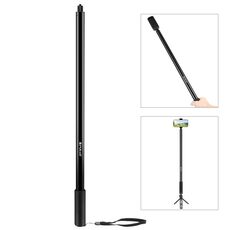 PULUZ Monopiede per selfie in metallo da 3 m per Insta360 One RS / X2 / X3 / X4 (Nero)