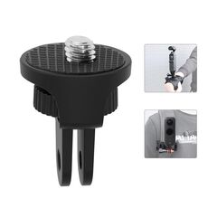 PULUZ Adattatore per treppiede per action camera in ABS regolabile con vite da 1/4 di pollice (nero)