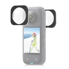 Per Insta360 X3 PULUZ Lens Guard Copertura protettiva in vetro ottico (nero)