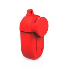 Custodia in silicone per fotocamera Insta360 GO 3 PULUZ con copriobiettivo (rosso)