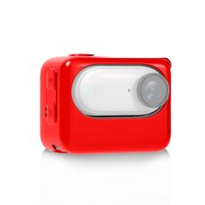 Custodia in silicone per custodia di ricarica per fotocamera Insta360 GO 3 PULUZ (rossa)