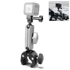 PULUZ Pinza per granchio per moto Supporto per braccio a clip con adattatore di montaggio e vite lunga (nero)