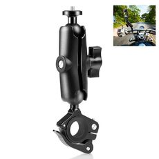 PULUZ Moto O-Clip Morsetto a sgancio rapido Manubrio Supporto per montaggio fisso per GoPro e altre action cam (Nero)