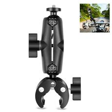 PULUZ Moto Crab Morsetto Manubrio Fisso Supporto per GoPro e Altre Action Camera (Nero)