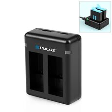 Caricabatterie doppio USB PULUZ per GoPro HERO12 Nero /11 Nero /10 Nero /9 Nero (Nero)