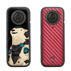 Sunnylife IST-TZ485 per DJI Insta360 X3 Telecamera panoramica Adesivi per pellicole raschianti di protezione in PVC (orso polare + motivo carbonio rosso)