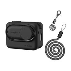 aMagisn Per Insta360 GO 3 Custodia protettiva in silicone con cordino (nero)