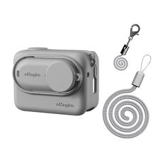 aMagisn Per Insta360 GO 3 Custodia protettiva in silicone con cordino (grigio)