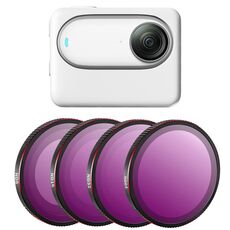Per Insta360 GO 3S STARTRC 4 in 1 ND8 ND16 ND32 ND64 Filtro per obiettivo della fotocamera (nero rosso)