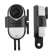 Per Insta360 GO 3S / GO 3 Sunnylife Adattatore di montaggio pieghevole verticale-orizzontale Staffe di telaio di protezione Custodia (nero)
