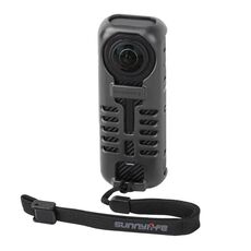 Per Insta360 X4 Sunnylife Custodia in grafene Custodia protettiva ad alta conducibilità termica con cinturino da polso (nero)