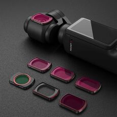 Per DJI OSMO Pocket 3 STARTRC 6 in 1 ND8 + ND16 + ND32 + ND64 + ND256 + Set di filtri per lenti regolabili CPL