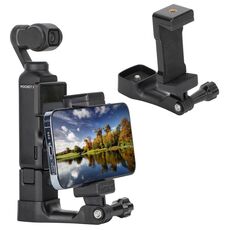 Per DJI OSMO Pocket 3 Sunnylife Supporto anteriore per telefono Supporto per treppiede portatile Staffe di espansione (Nero)