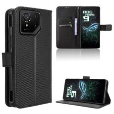 Per ASUS ROG Phone 9 / 9 Pro Custodia in pelle con texture a diamante (nero)
